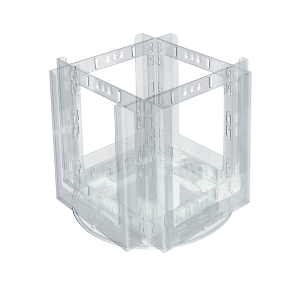 Azar Displays Four-Pocket Revolving Bifold Brochure Holder 252319 - main